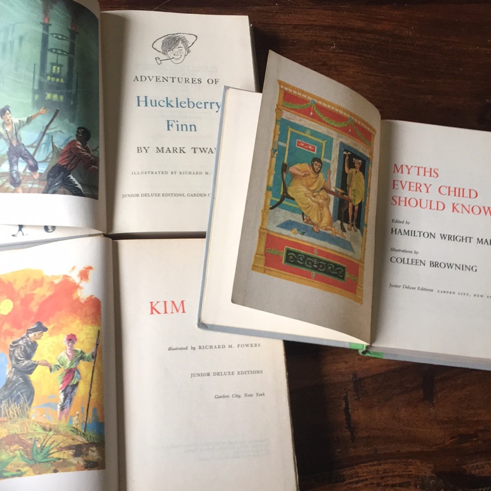 5 Vintage Junior Deluxe Edition Children's Books: Bible Lilacs Huck Kim Myths - Picture 9 of 12